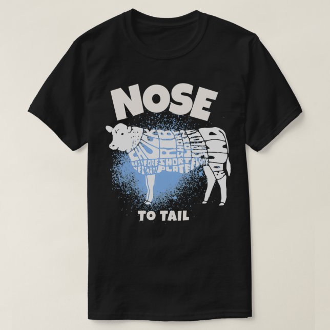 Nose to Svan Cow Carnivar Keto Paleo Diet T Shirt (Design framsida)