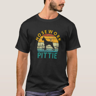 Nose Work Pittie Boxer Hund Silhouette T Shirt
