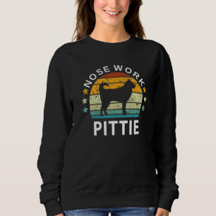 Nose Work Pittie Siberian husky Hund Silhouette T Shirt