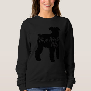 Nose Work Pittie Terrier Hund Silhouette T Shirt