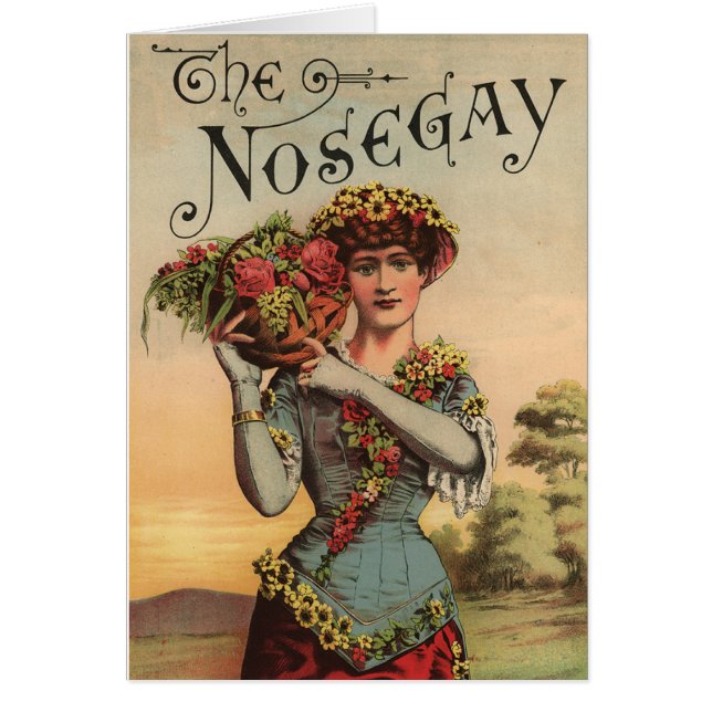 Nosegay - 1900 hälsningskort (Framsidan)
