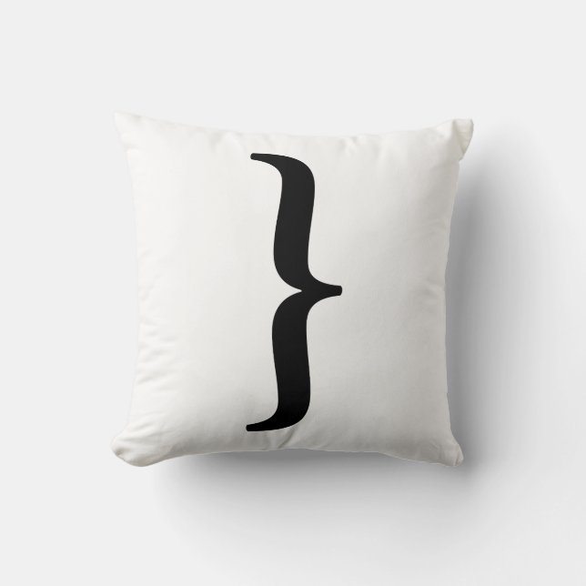 Nosetouch Press Höger Bracket Pillow White Kudde (Framsida)