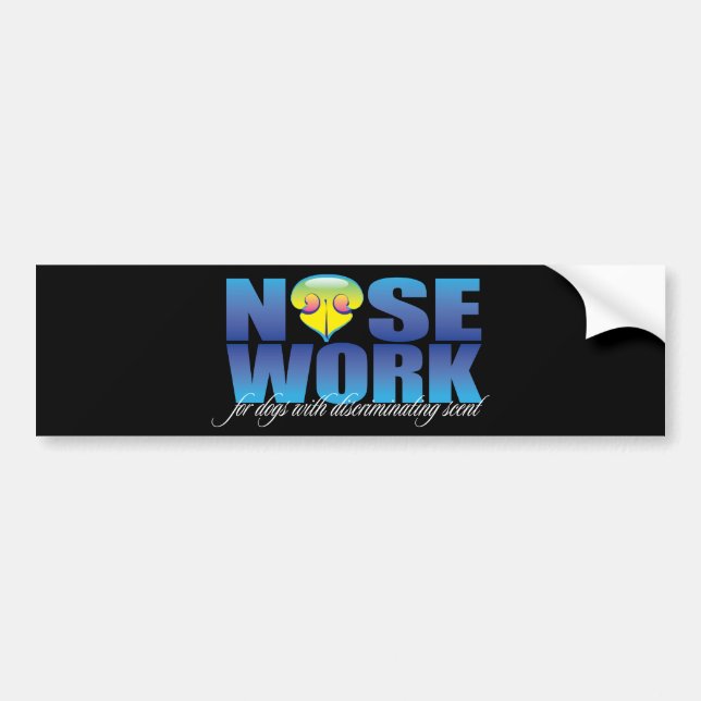Nosework för hundar med att diskriminera doft bildekal (Framsidan)