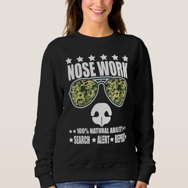 Nosework Hund Sport Training Nose Work Scent Work  T Shirt (Framsida)