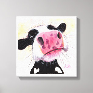 Nosey Cow Betty Blueberry av Shirley MacArthur Canvastryck