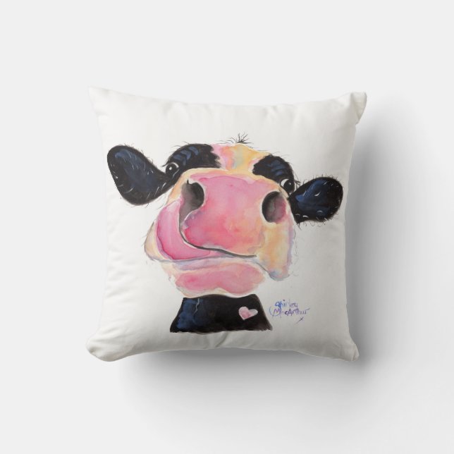 Nosey Cow 'Jammie Jessie' Throw Cushion Kudde (Framsida)