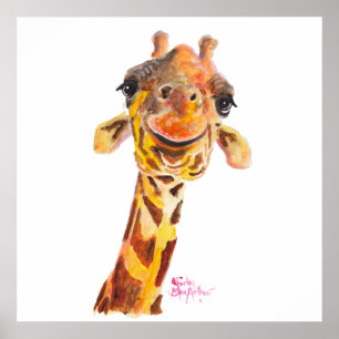 Nosey Giraffe Jo från Shirley MacArthur Poster