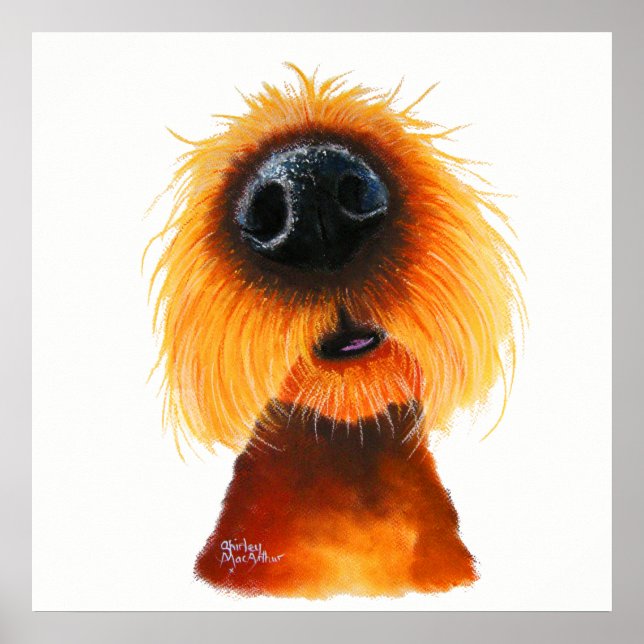 Nosey Hund ' SMELLS LiKe SuNSHiNe' av Shirley Mac Poster (Framsidan)