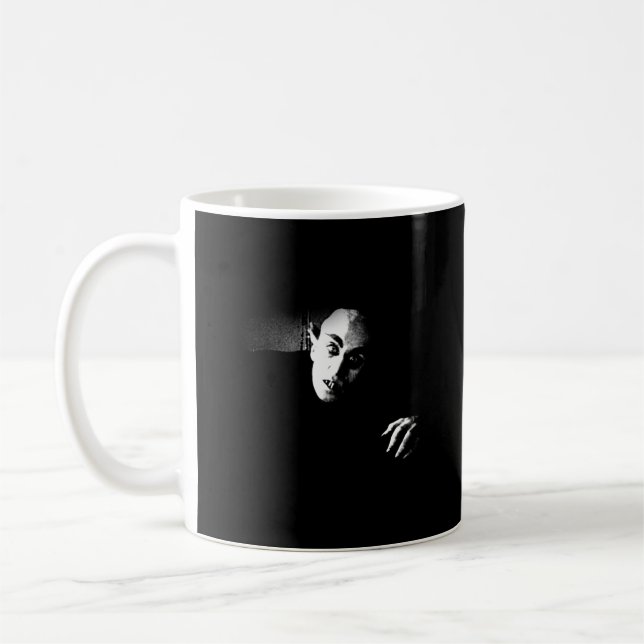 Nosferatu 1922 Count Orlok Vampire Silent Movie Mu Kaffemugg (Vänster)