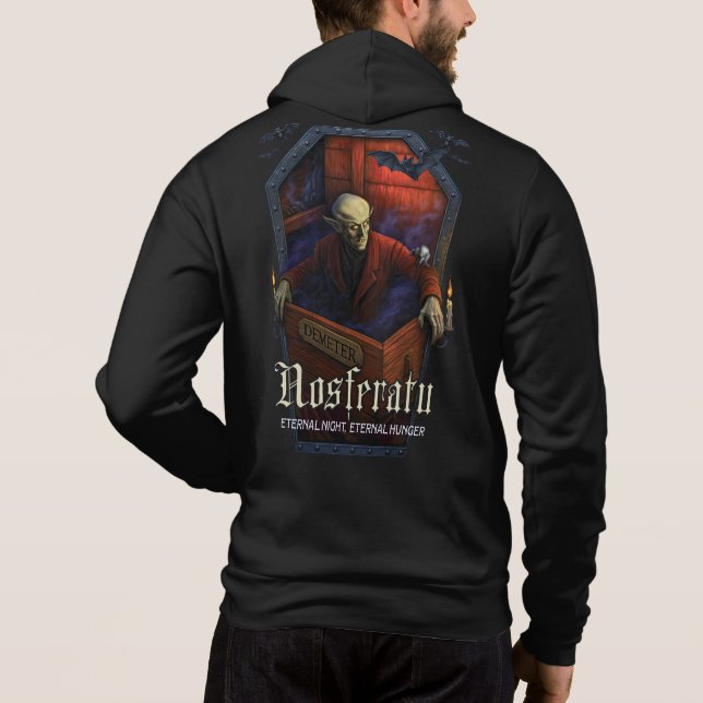 Nosferatu Demeter Coffin Edition Hoodie T Shirt (Baksida)