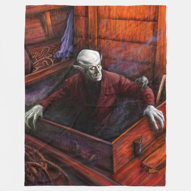 Nosferatu Demeter Fullt Scene Fleece Blanket (Framsidan)