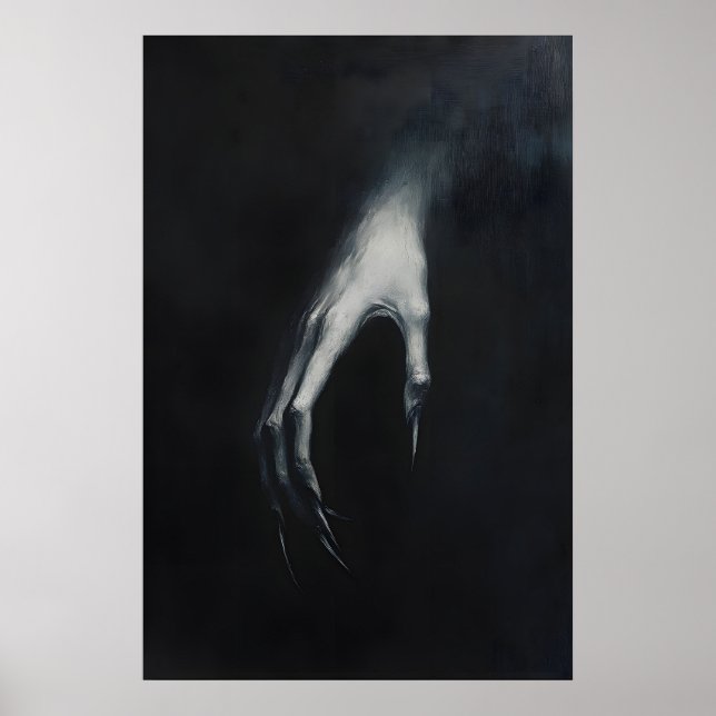Nosferatu Dracula klor hand i mörker, gotisk Poster (Framsidan)