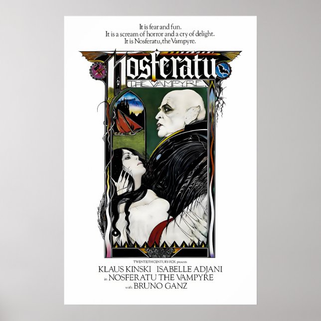 Nosferatu Filmplansch A2  Matt Konsttryck. 18e Poster (Framsidan)