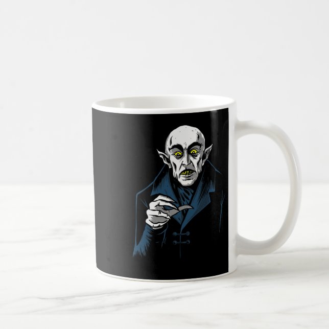Nosferatu Halloween Vampire Horror Dracula Kaffemugg (Höger)
