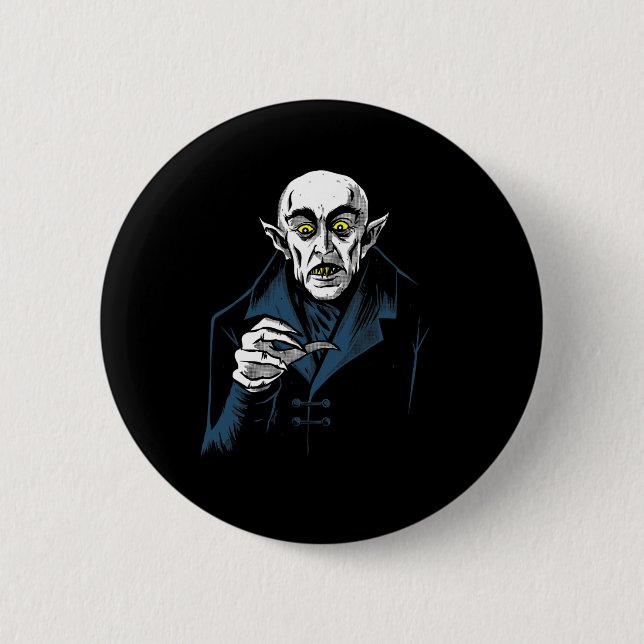 Nosferatu Halloween Vampire Horror Dracula Knapp (Framsida)