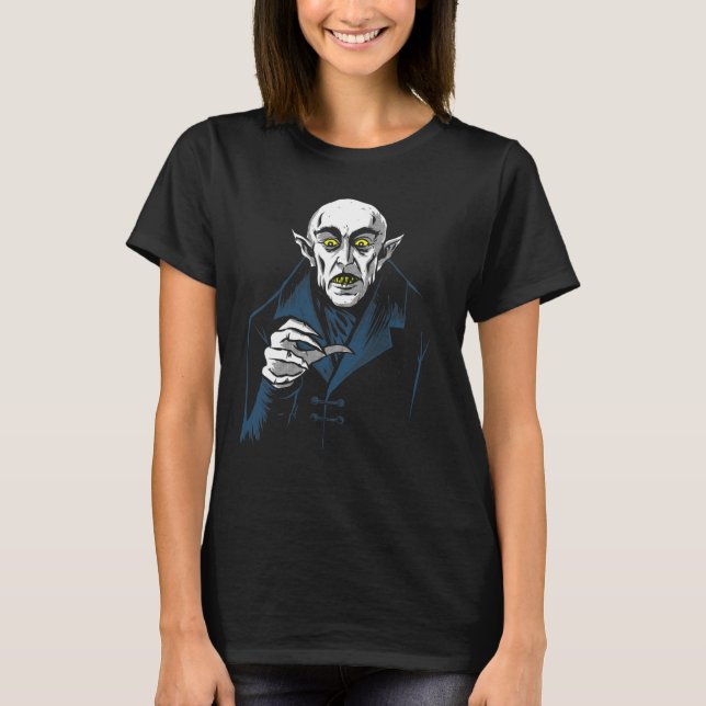 Nosferatu Halloween Vampire Horror Dracula T Shirt (Framsida)