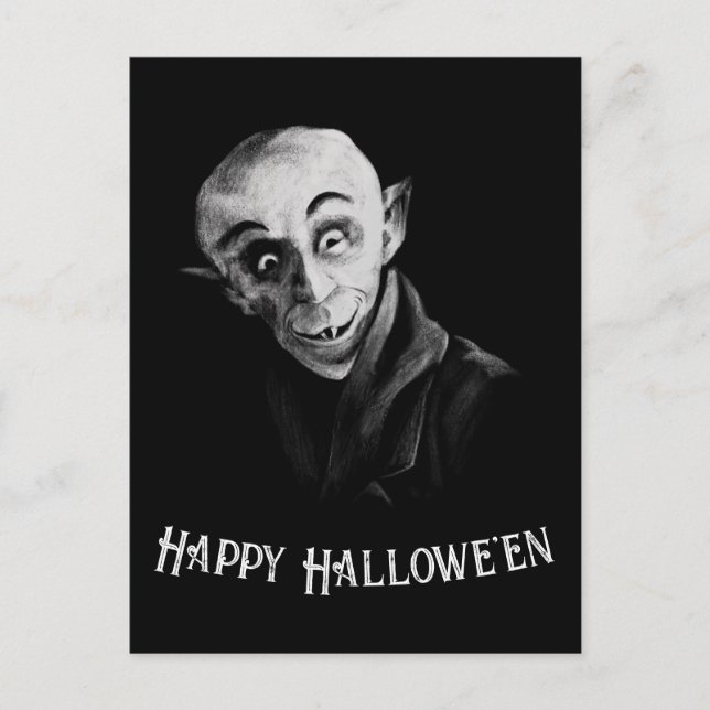 Nosferatu Happy halloween vykort anpassningsbart (Framsida)