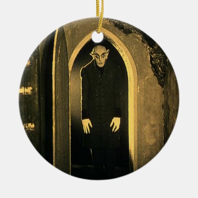 Nosferatu prydnad julgransprydnad keramik (Framsidan)