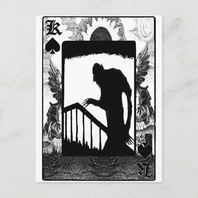 Nosferatu-skugga på trappor vykort (Framsida)
