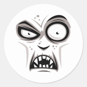 Nosferatu Vampire Ansikte Runt Klistermärke