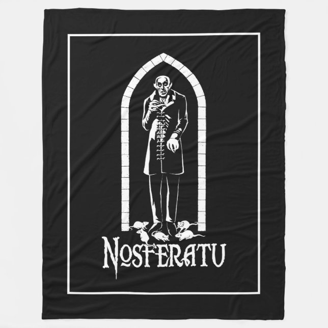 Nosferatu Vampire Fleecefilt (Framsidan)