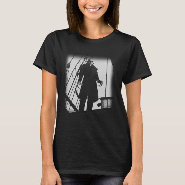 Nosferatu Vampire Horror Dracula Vlad Tepes Poste T Shirt (Framsida)