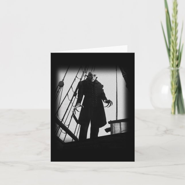 Nosferatu Vampire Skräck Dracula Vlad Tepes Affisc Kort (Framsida)