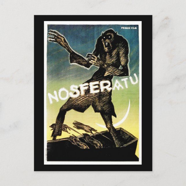 Nosferatu Vintage Movie Poster vykort (Framsida)