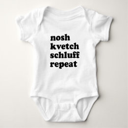 Nosh Kvetch Schluff Repeat Unisex Yiddisk T Shirt