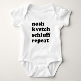 Nosh Kvetch Schluff Repeat Unisex Yiddisk T Shirt