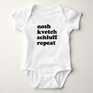 Nosh Kvetch Schluff Repeat Unisex Yiddisk T Shirt
