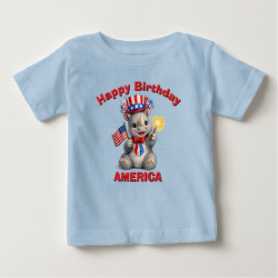 Noshörning (5aj) Patriotisk Barn T-Shirt