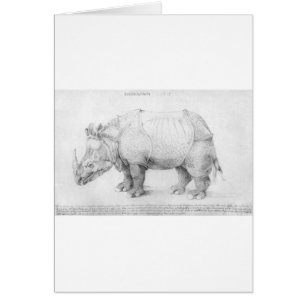 Noshörning av Albrecht Durer Hälsningskort
