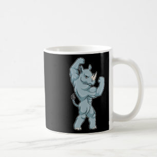 Noshörning Bodybuilder Kroppsbyggande Sport Kaffemugg