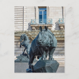 Noshörning framför musee d'Orsay - Paris Vykort