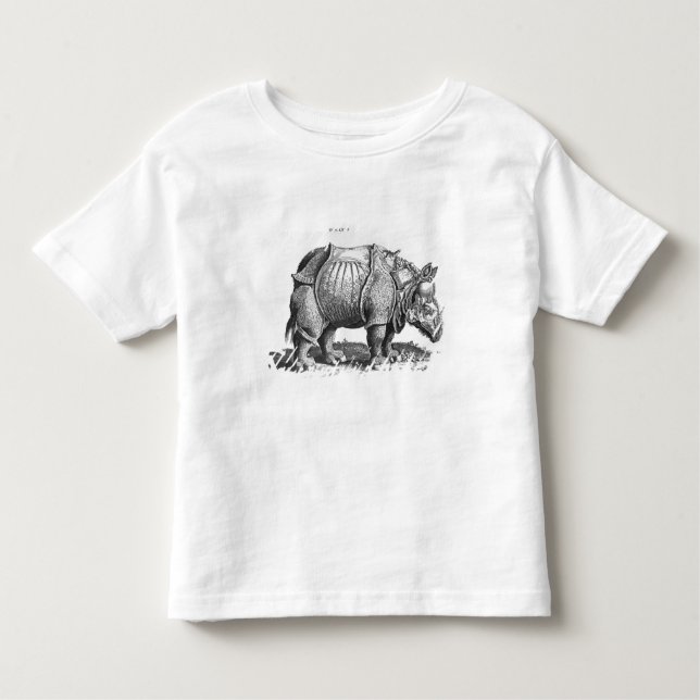 Noshörning från 'Historia Animalium T Shirt (Framsida)