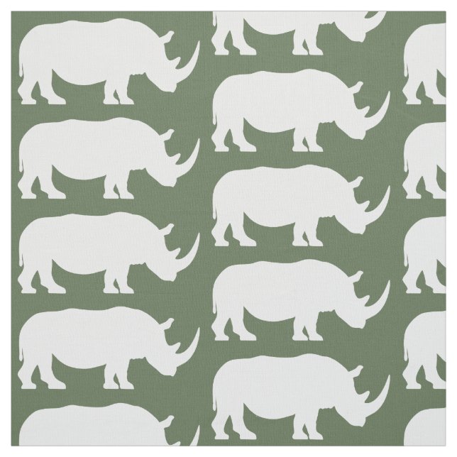 Noshörning i Silhouette Tyg (Provkarta)