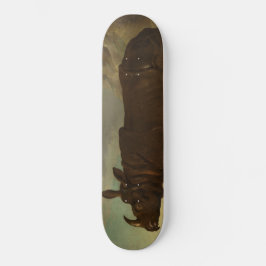 Noshörning (Noshörning) (Vild Djur) (av J.B. Oudry Mini Skateboard Bräda 18,5 Cm