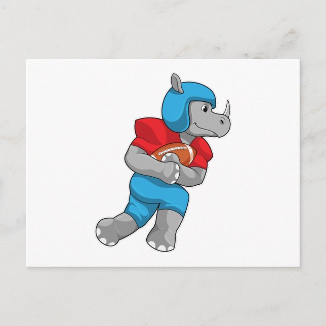 Noshörning på fotbollssport vykort (Framsida)