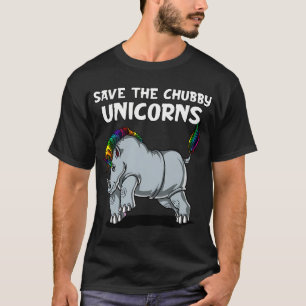 Noshörning Rädda De Knubbiga Enhörningarna T Shirt