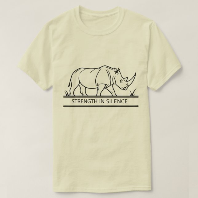 Noshörning - Styrka I Tystnad T Shirt (Design framsida)