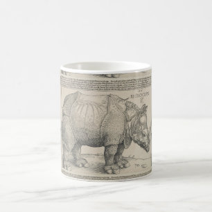 Noshörning träsnitt av Albrecht Durer Kaffemugg