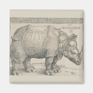 Noshörning träsnitt av Albrecht Durer Magnet