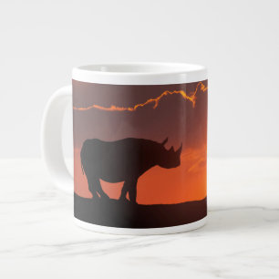 Noshörning vid solnedgång, Masai Mara, Kenya Jumbo Mugg