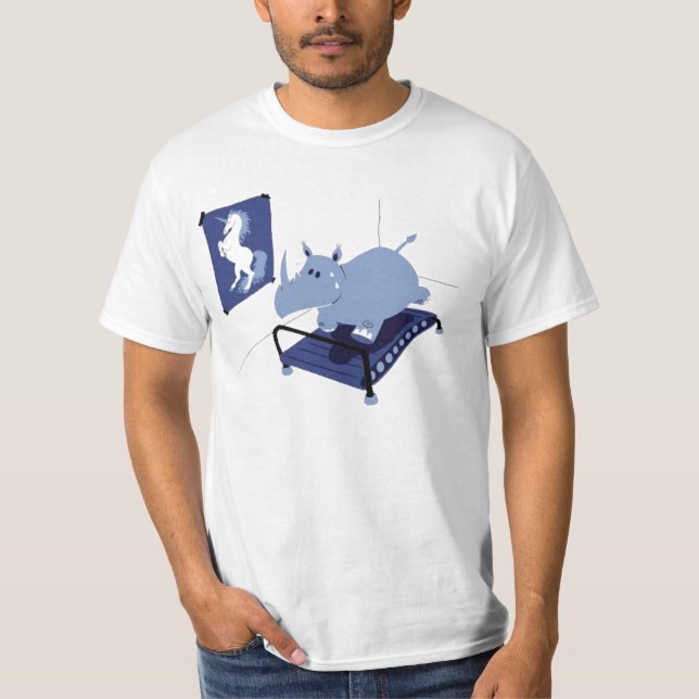 noshörningarbete ut t-shirt (Framsida)