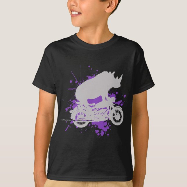Noshörningbiker T-shirt (Framsida)