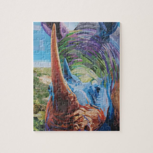 noshörningpussel pussel (Vertikal)