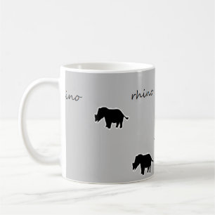 Noshörningsilhouettemönster Kaffemugg