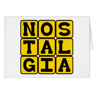 Nostalgi, längtan efter det förflutna hälsningskort