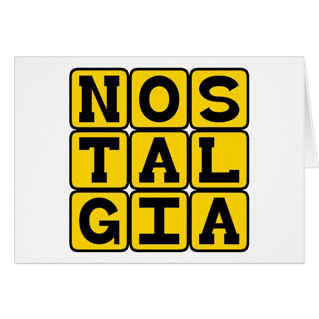 Nostalgi, längtan efter det förflutna hälsningskort (Framsidan Horizontal)